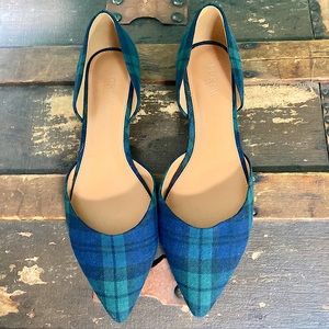 J. Crew tartan d'orsay flats